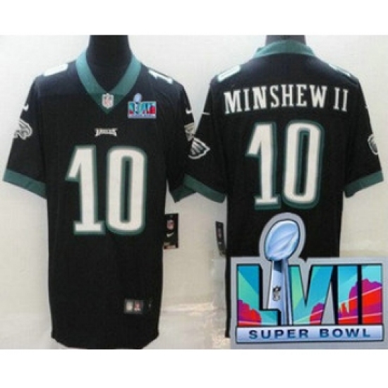 Men's Philadelphia Eagles #10 Gardner Minshew II Limited Black Super Bowl LVII Vapor Jersey - Ujersey