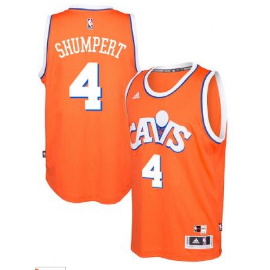 adidas Cleveland Cavaliers #4 Iman Shumpert Orange Hardwood Classics Swingman Jersey - Ujersey