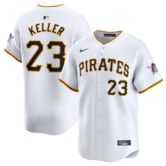 Men's Pittsburgh Pirates #23 Mitch Keller White Home Limited Baseball Stitched Jersey - Ujersey