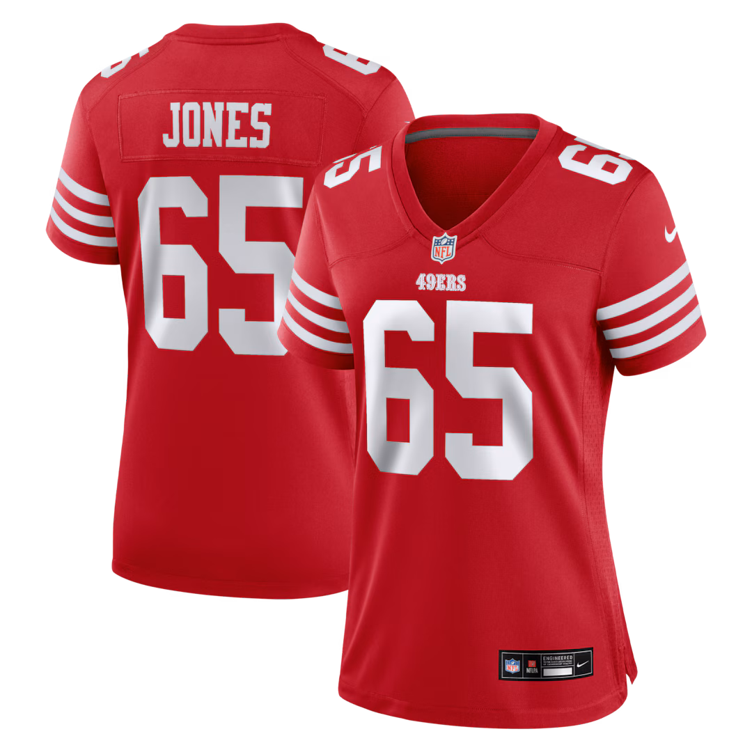 Women's San Francisco 49ers Robert Jones Nike Scarlet Team Game Jersey