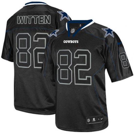 Youth Nike Dallas Cowboys #82 Jason Witten Elite Lights Out Black NFL Jersey - Ujersey