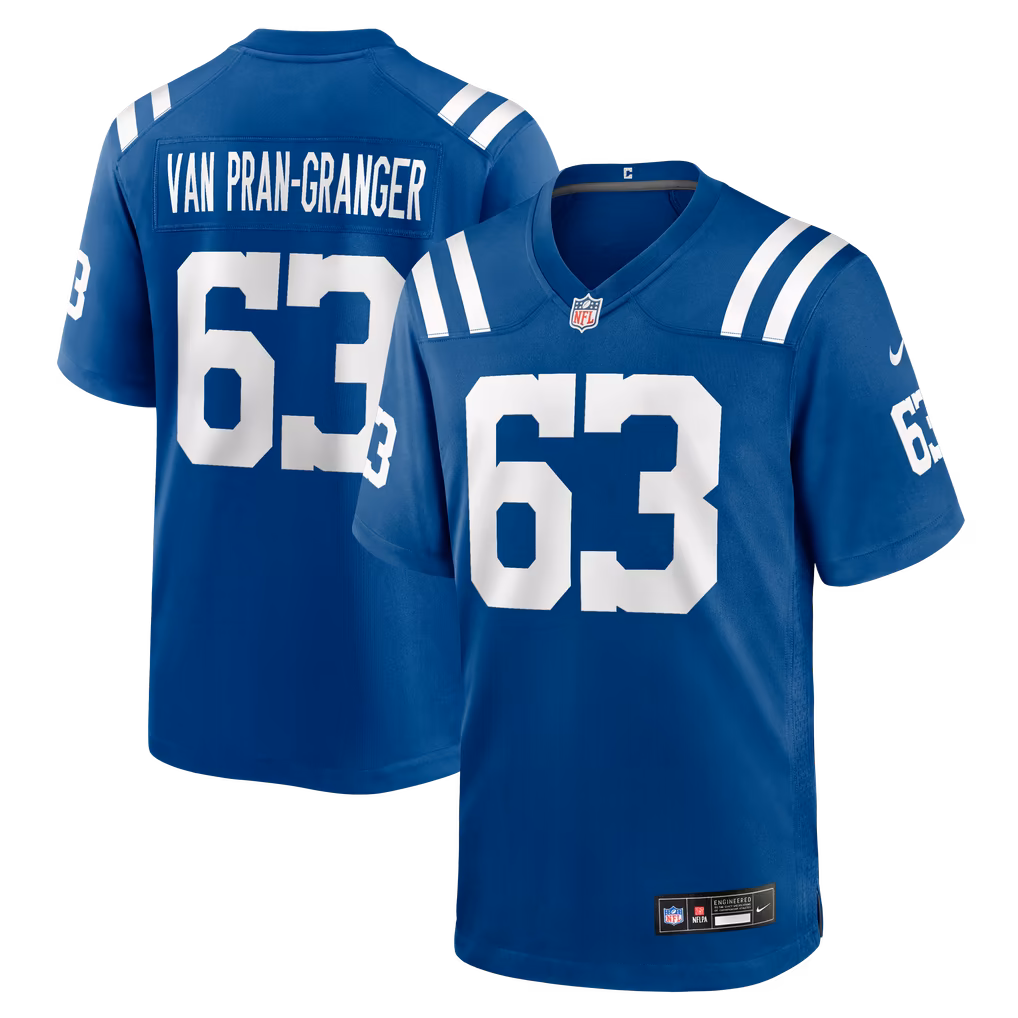 Men's Indianapolis Colts Sedrick Van Pran-Granger Nike Royal Team Game Jersey