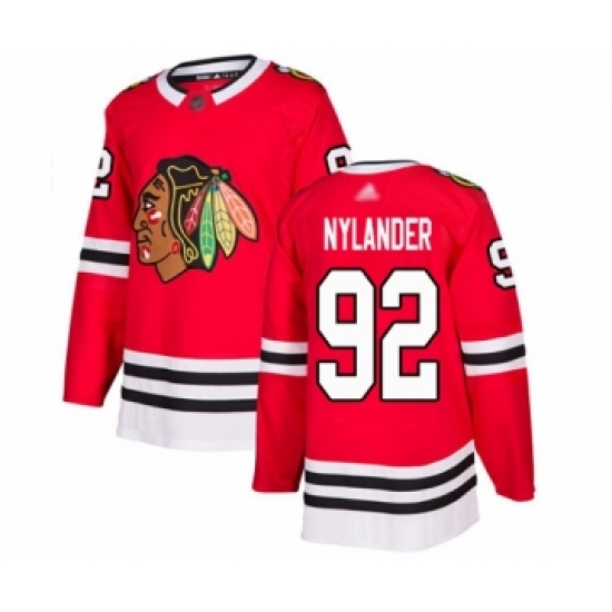 Youth Chicago Blackhawks #92 Alexander Nylander Authentic Red Home Hockey Jersey - Ujersey