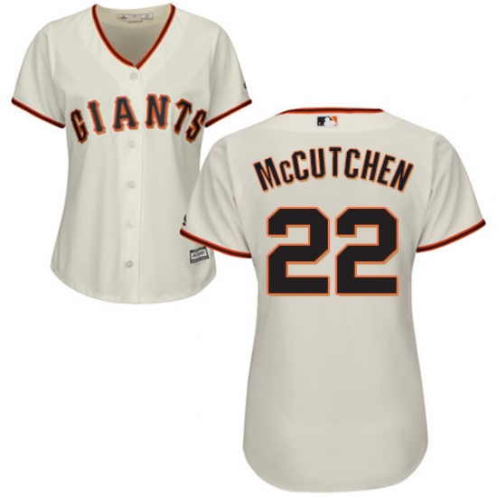 Women's Majestic San Francisco Giants #22 Andrew McCutchen Replica Cream Home Cool Base MLB Jersey - Ujersey