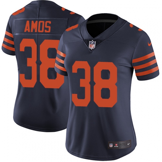 Women's Nike Chicago Bears #38 Adrian Amos Navy Blue Alternate Vapor Untouchable Limited Player NFL Jersey - Ujersey