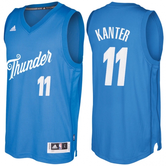Men's Oklahoma City Thunder #11 Enes Kanter Blue 2016-2017 Christmas Day NBA Swingman Jersey - Ujersey