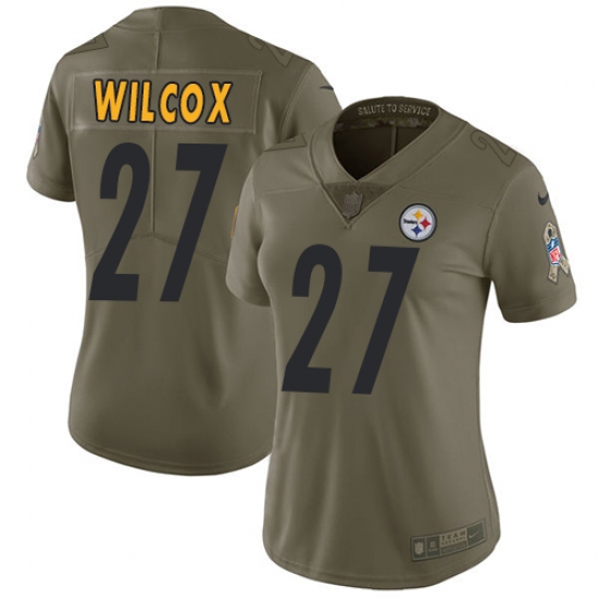 Women's Nike Pittsburgh Steelers #27 J.J. Wilcox Limited Olive 2017 Salute to Service NFL Jersey - Ujersey