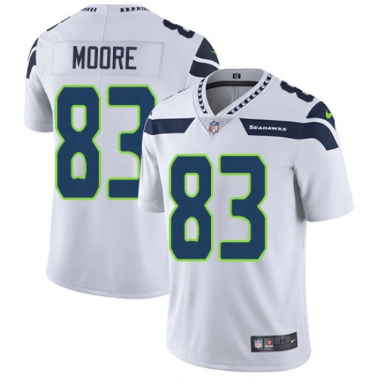 Youth Nike Seattle Seahawks #83 David Moore White Vapor Untouchable Limited Player NFL Jersey - Ujersey