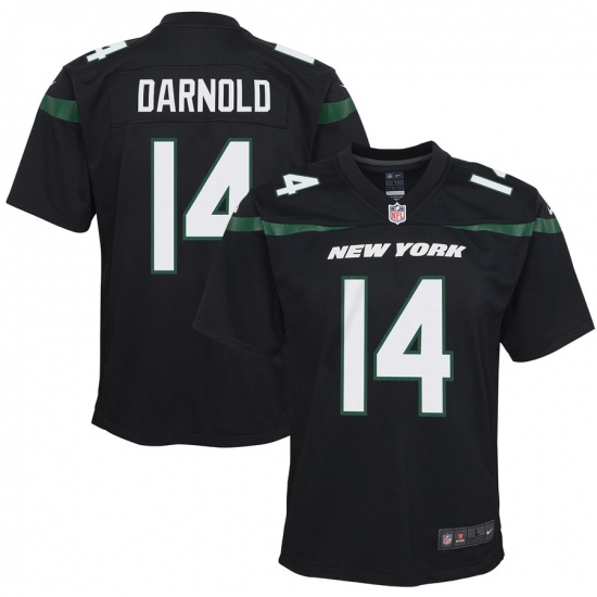 Youth New York Jets #14 Sam Darnold Nike Game Jersey - Black - Ujersey