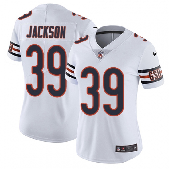 Women's Nike Chicago Bears #39 Eddie Jackson White Vapor Untouchable Limited Player NFL Jersey - Ujersey