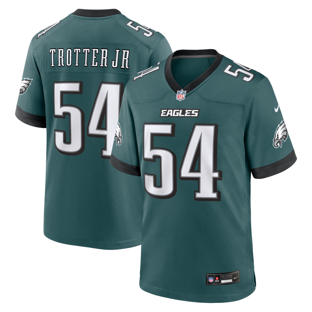 Men's Philadelphia Eagles Jeremiah Trotter Jr. Nike Midnight Green Team Game Jersey