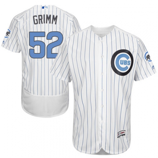 Men's Majestic Chicago Cubs #52 Justin Grimm Authentic White 2016 Father's Day Fashion Flex Base MLB Jersey - Ujersey
