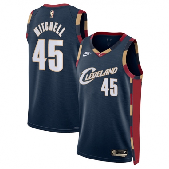 Men's Cleveland Cavaliers #45 Donovan Mitchell Donovan Mitchell Navy 2025 Classic Edition Stitched Jersey - Ujersey