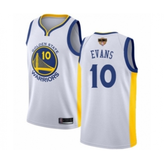 Women's Golden State Warriors #10 Jacob Evans Swingman White Basketball 2019 Basketball Finals Bound Jersey - Association Edition - Ujersey
