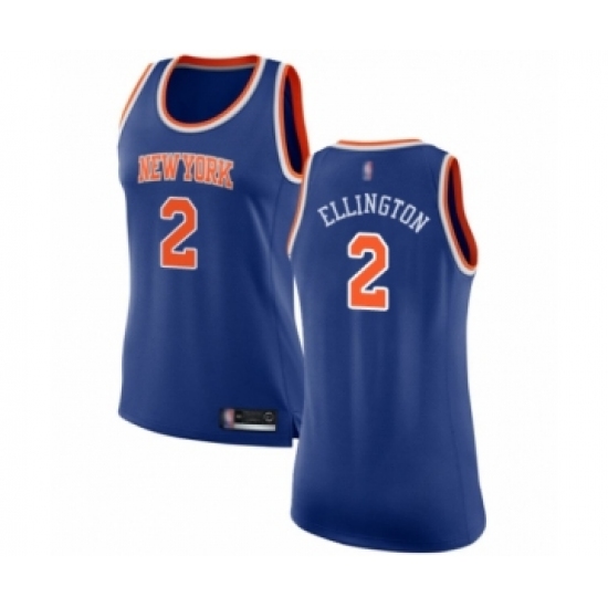 Women's New York Knicks #2 Wayne Ellington Swingman Royal Blue Basketball Jersey - Icon Edition - Ujersey