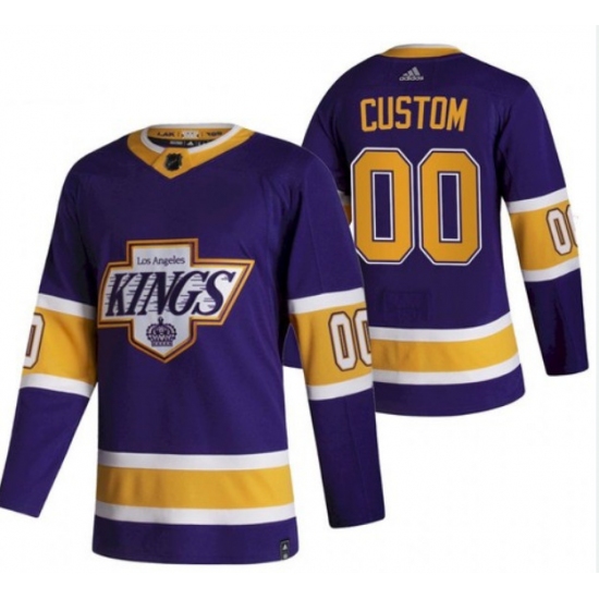 Men's Los Angeles Kings Adidas Purple Hockey Custom NHL Stitched Jersey - Ujersey