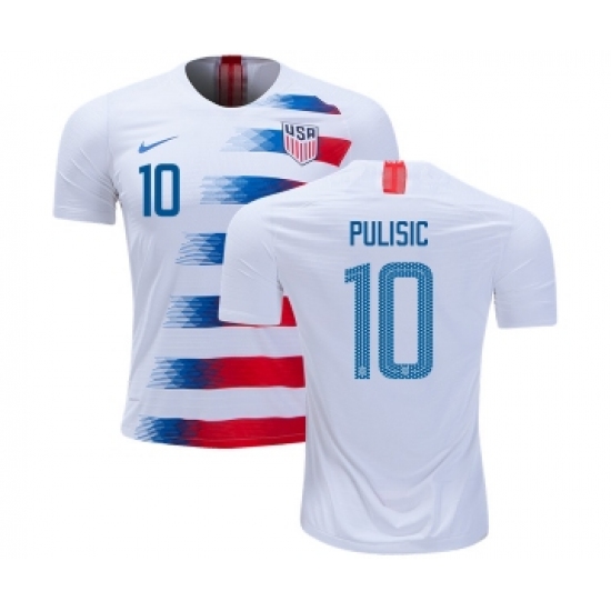 USA #10 Pulisic Home Kid Soccer Country Jersey