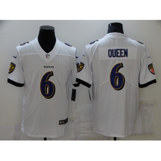 Men's Baltimore Ravens #6 Patrick Queen Nike White Limited Player Jersey - Ujersey