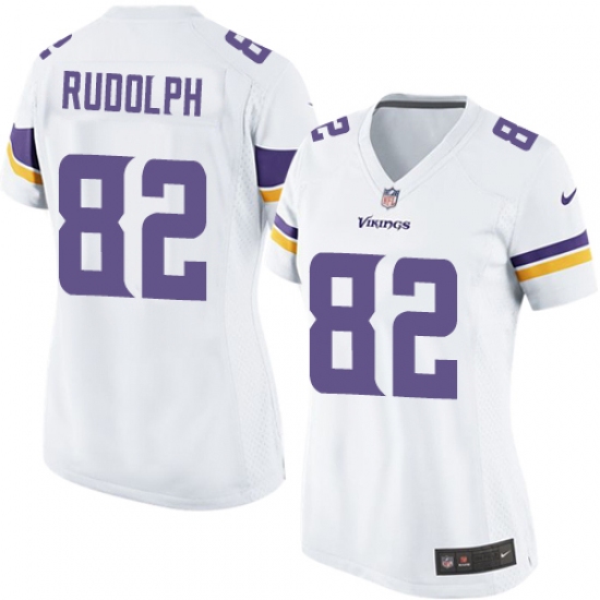Women's Nike Minnesota Vikings #82 Kyle Rudolph Game White NFL Jersey