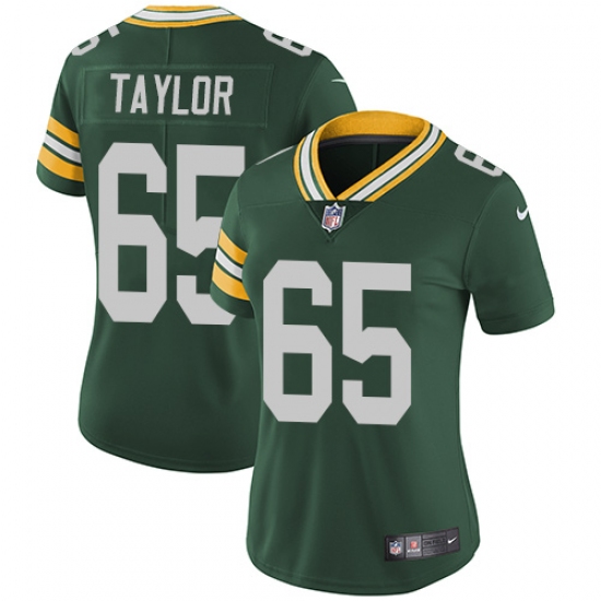 Women's Nike Green Bay Packers #65 Lane Taylor Green Team Color Vapor Untouchable Limited Player NFL Jersey - Ujersey