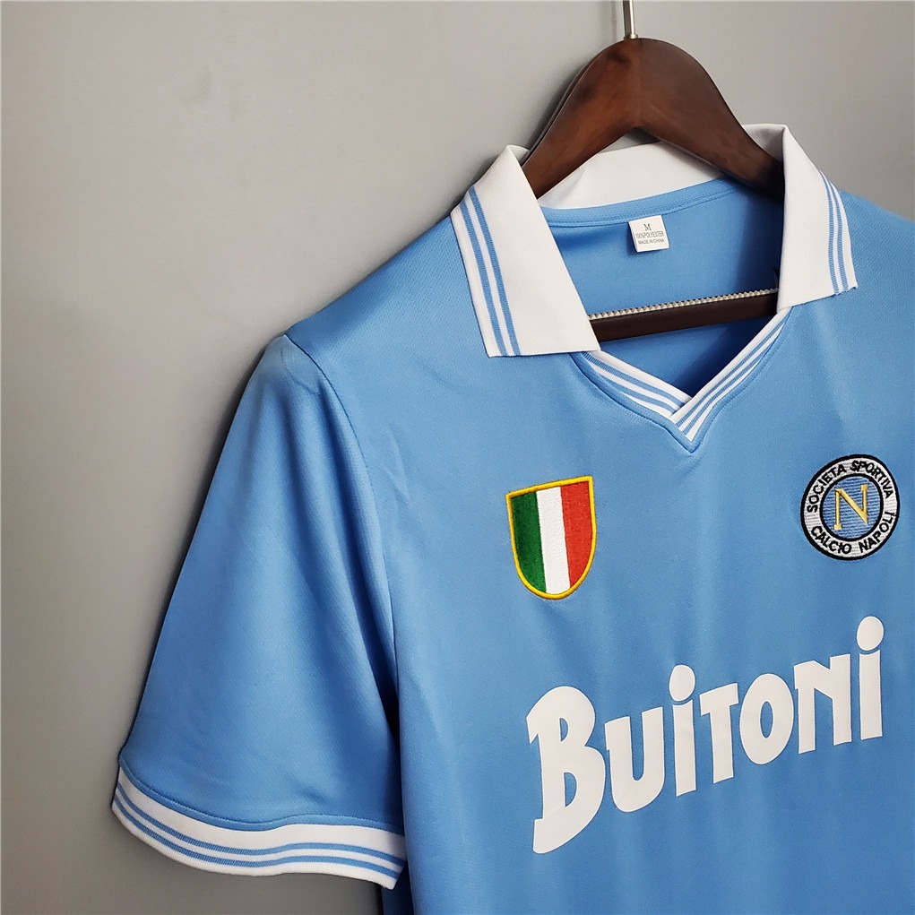 Napoli Retro Soccer Jersey Home Custom Shirt 1986-87 - ujerseystore