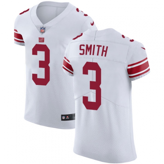Men's Nike New York Giants #3 Geno Smith White Vapor Untouchable Elite Player NFL Jersey - Ujersey