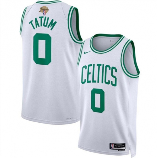 Men's Boston Celtics #0 Jayson Tatum White 2024 Finals Association Edition Stitched Basketball Jersey - Ujersey