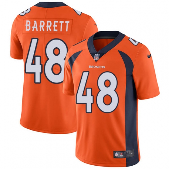 Men's Nike Denver Broncos #48 Shaquil Barrett Orange Team Color Vapor Untouchable Limited Player NFL Jersey - Ujersey