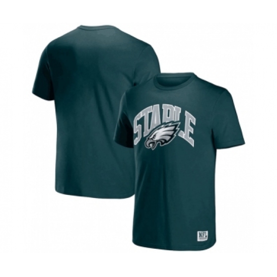 Men's Philadelphia Eagles x Staple Green Logo Lockup T-Shirt - Ujersey