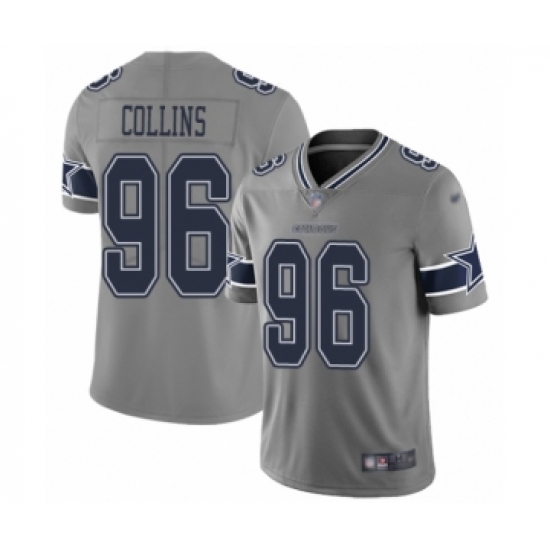 Women's Dallas Cowboys #96 Maliek Collins Limited Gray Inverted Legend Football Jersey - Ujersey