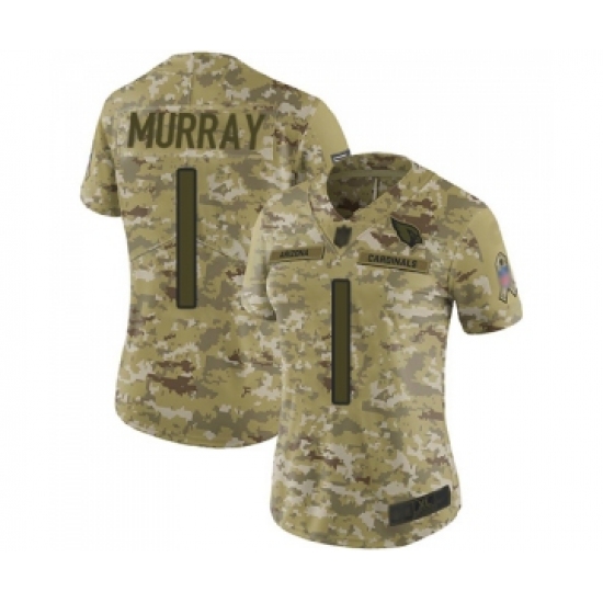 Women's Arizona Cardinals #1 Kyler Murray Limited Camo 2018 Salute to Service Football Jersey - Ujersey
