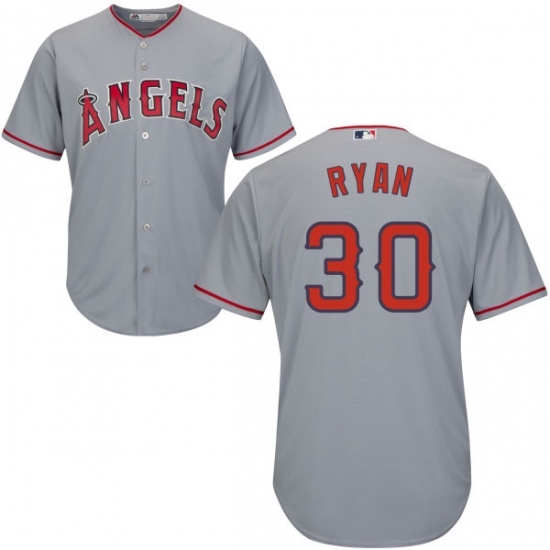 Youth Majestic Los Angeles Angels of Anaheim #30 Nolan Ryan Replica Grey Road Cool Base MLB Jersey - Ujersey