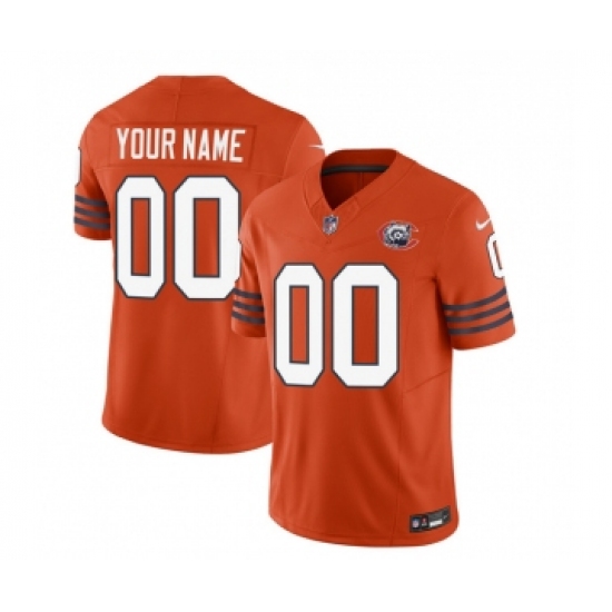 Men's Chicago Bears Active Player Custom 2023 F.U.S.E. Orange Throwback Limited Football Stitched Jersey - Ujersey