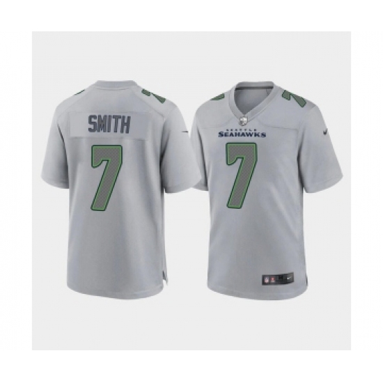 Men's Seattle Seahawks #7 Geno Smith Gray Atmosphere Fashion Stitched Game Jersey - Ujersey