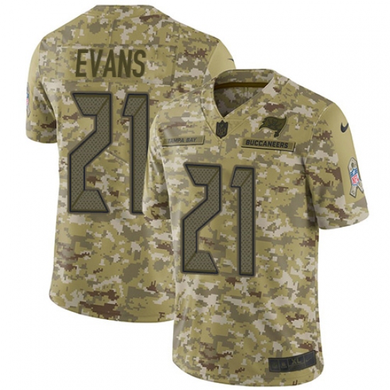 Youth Nike Tampa Bay Buccaneers #21 Justin Evans Limited Camo 2018 Salute to Service NFL Jersey - Ujersey