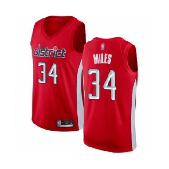 Men's Washington Wizards #34 C.J. Miles Red Swingman Jersey - Earned Edition - Ujersey