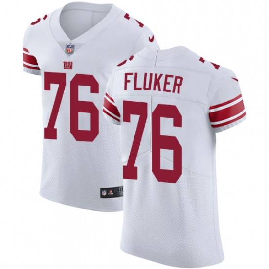 Men's Nike New York Giants #76 D.J. Fluker White Vapor Untouchable Elite Player NFL Jersey - Ujersey