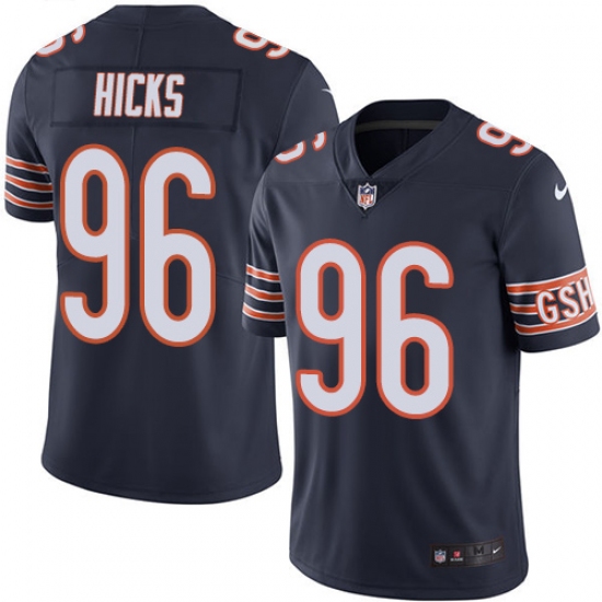 Youth Nike Chicago Bears #96 Akiem Hicks Elite Navy Blue Team Color NFL Jersey - Ujersey