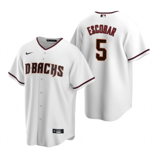 Men's Nike Arizona Diamondbacks #5 Eduardo Escobar White Home Stitched Baseball Jersey - Ujersey