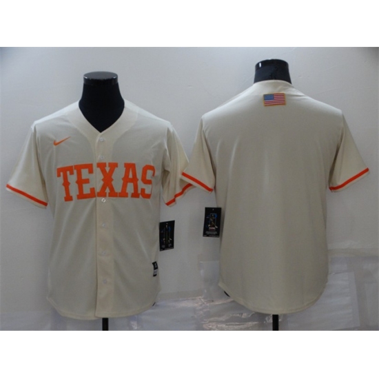Men's Texas Longhorns Blank Cream Vapor Untouchable Stitched Jersey - Ujersey