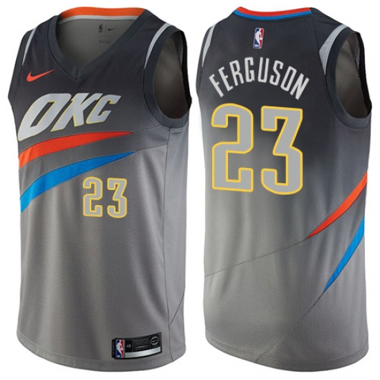 Women's Nike Oklahoma City Thunder #23 Terrance Ferguson Swingman Gray NBA Jersey - City Edition - Ujersey