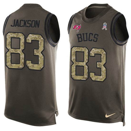 Men's Nike Tampa Bay Buccaneers #83 Vincent Jackson Limited Green Salute to Service Tank Top NFL Jersey - Ujersey
