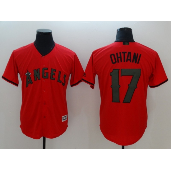 Men's Los Angeles Angels of Anaheim #17 Shohei Ohtani Red Commemorative Edition Jersey - Ujersey