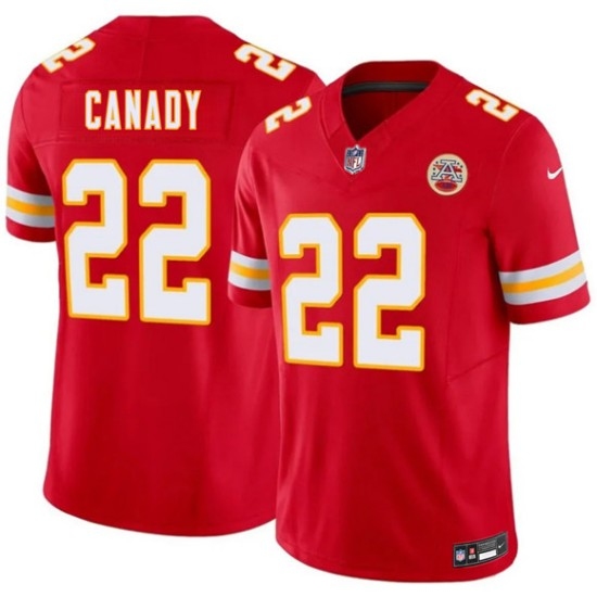 Men’s Kansas City Chiefs #22 Jadon Canady Red 2026 Draft F.U.S.E. Vapor Untouchable Limited Football Stitched Jersey