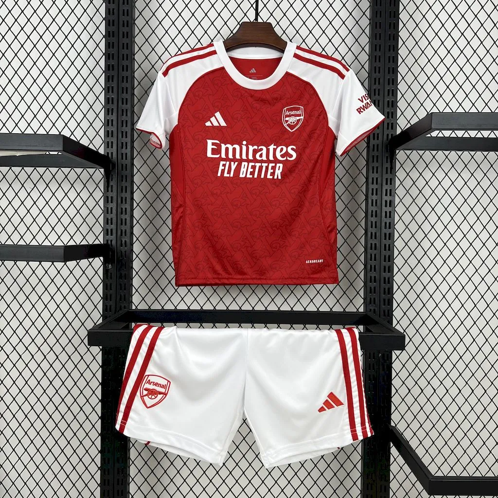 Arsenal Soccer Jersey Home Kids Kit Jersey+Shorts 2025/26 - Ujersey NHL