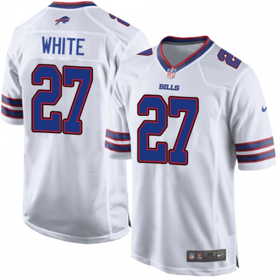 Men's Nike Buffalo Bills #27 Tre'Davious White Game White NFL Jersey - Ujersey