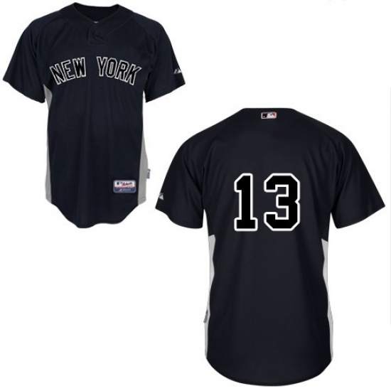 Men's Majestic New York Yankees #13 Alex Rodriguez Replica Black MLB Jersey - Ujersey
