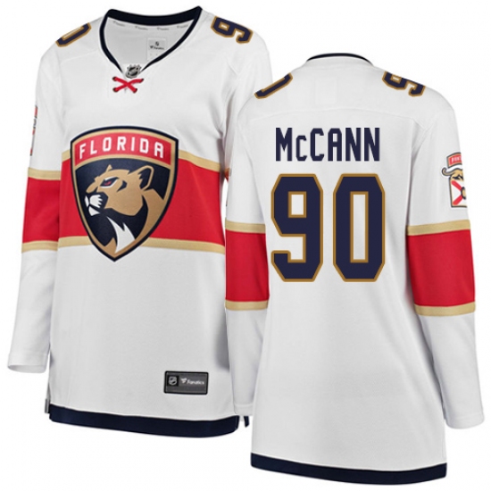Women's Florida Panthers #90 Jared McCann Authentic White Away Fanatics Branded Breakaway NHL Jersey - Ujersey