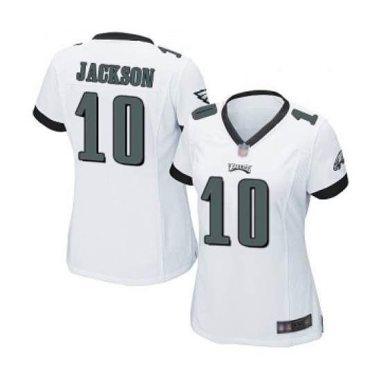 Women's Philadelphia Eagles #10 DeSean Jackson Game White Football Jersey - Ujersey