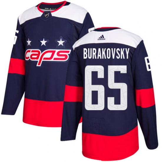 Men's Adidas Washington Capitals #65 Andre Burakovsky Authentic Navy Blue 2018 Stadium Series NHL Jersey - Ujersey